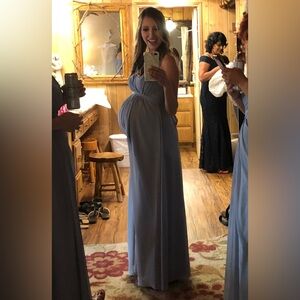 Maternity Bridesmaid Dress by Azazie - size A4 in dusty blue